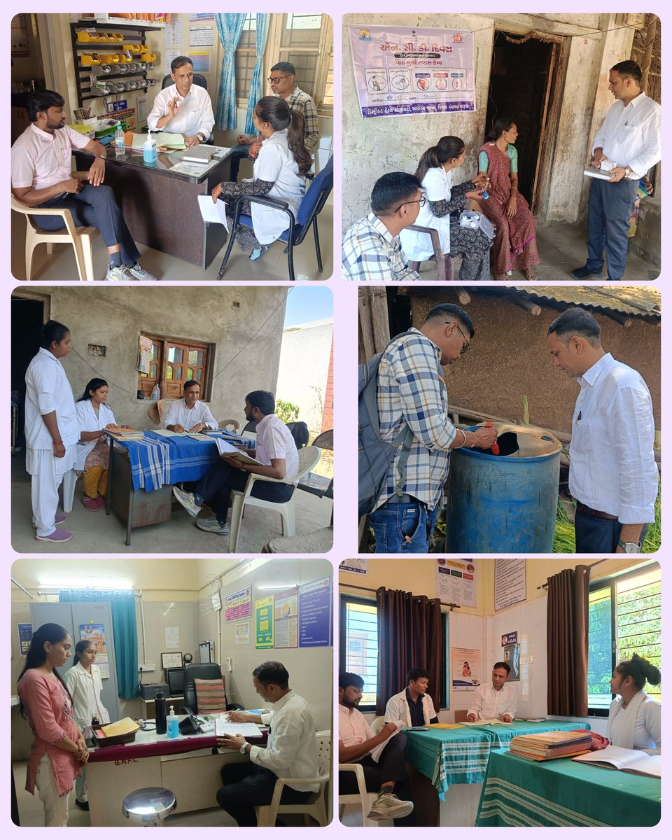 આજરોજ ભરૂચ જિલ્લાના વાલિયા તાલુકામાં પ્રા આ કેન્દ્ર ગુંદિયા હેઠળના વિવિધ AAM ખાતે DIECO તેમજ THS દ્વારા મુલાકાત લેવામાં આવી. મુલાકાત દરમિયાન સોશિયલ મીડિયા IEC અંગે ચર્ચા કરી તથા રજીસ્ટરની ચકાસણી કરી જરૂરી માર્ગદર્શન આપવામાં આવ્યું. <a href="/CollectorBharch/">Collector & DM Bharuch</a> <a href="/DDOBHARUCH1/">DISTRICT PANCHAYAT BHARUCH</a> <a href="/HealthDeptGuj/">Health Department Gujarat</a>