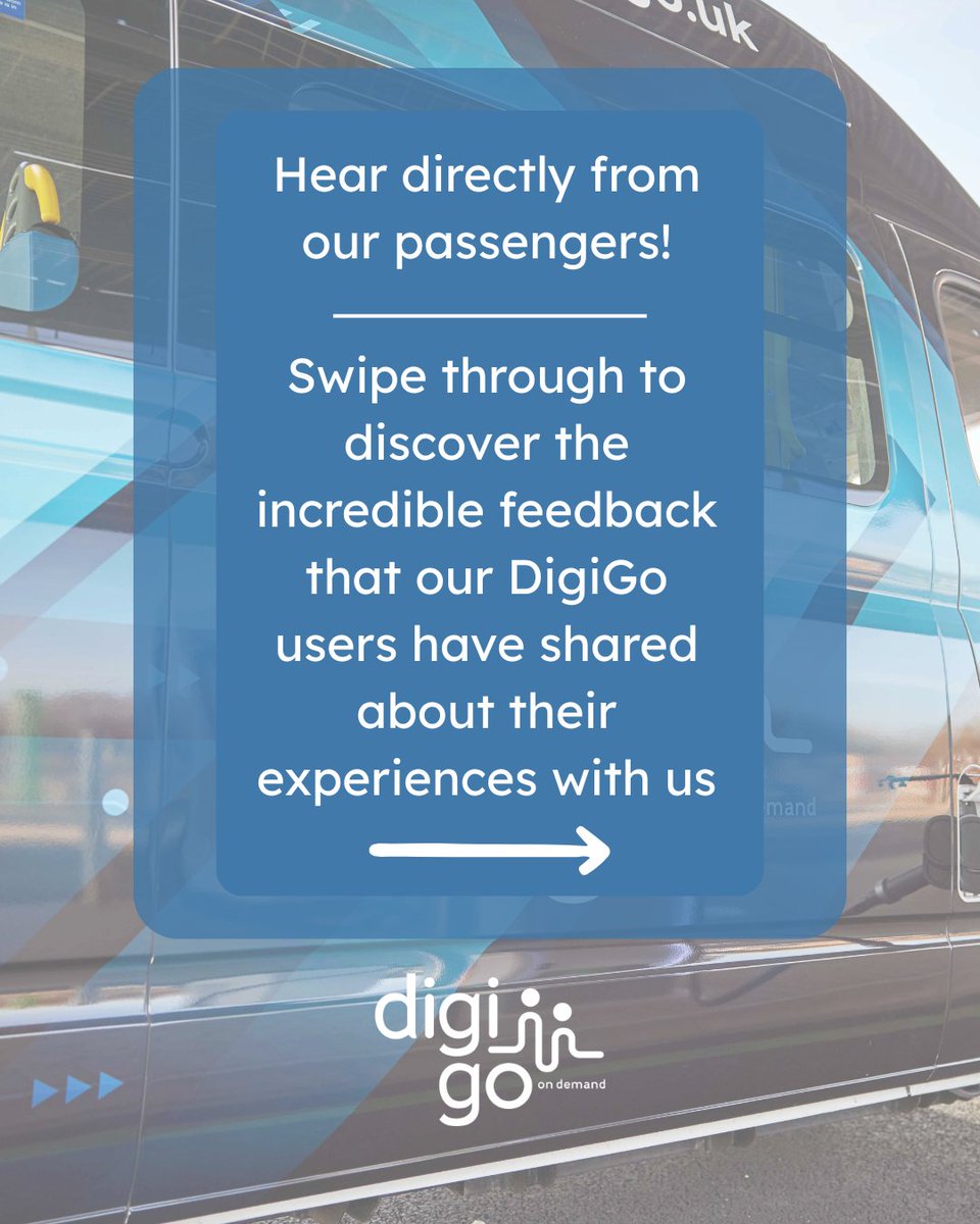 DigiGoUK's tweet image. Want to know what DigiGo is all about? 🤔🚐⚡

Swipe to check out what our amazing passengers have to say about their experience using the service! ⭐⭐⭐⭐⭐

digigo.uk

#DigiGo #OnDemand #BookTrackRide #TravelEssex