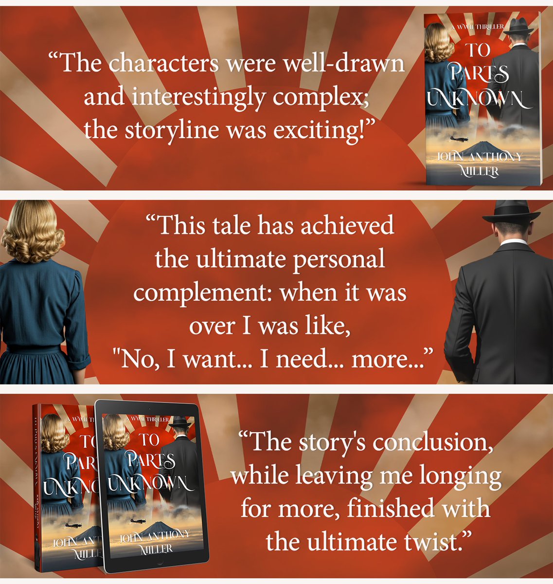 authorjamiller's tweet image. To Parts Unknown
Singapore, 1941: romance, murder and mayhem
#thriller #WWII #histfic
mybook.to/o2Kck