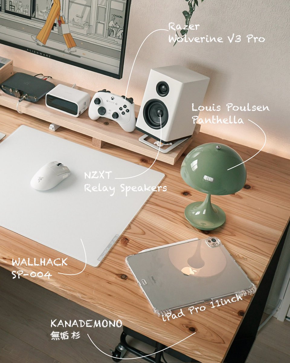 mossun_ism's tweet image. 流行りに乗ってみた！
実は自分で作ったデスクレシピ✏️
#desksetup #デスクレシピ