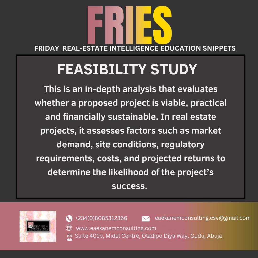 EA_Ekanem's tweet image. This is a most important step in real estate because "vision" doesn't pay the bills—data does. 

Don't leave your investment to chance. Let our experts conduct a feasbility study for your project. 

#EAEC #FRIES #FeasibilityStudies