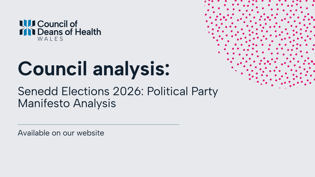 councilofdeans's tweet image. In a new blog, the Council has analysed the manifestos of the six major political parties in Wales, exploring areas of alignment and divergence across key policy themes.

Read our analysis here: councilofdeans.org.uk/2026/04/senedd…

#SeneddElection #Wales