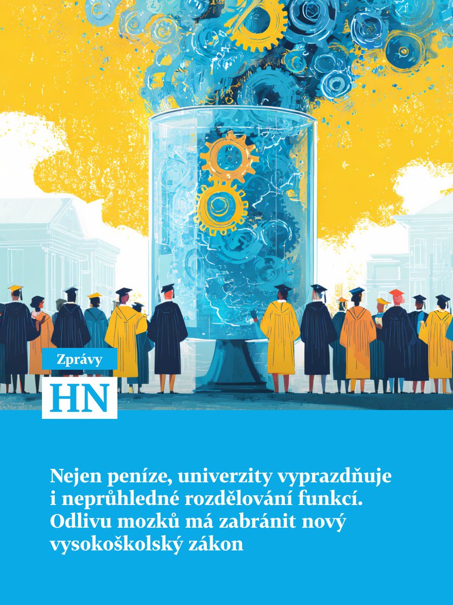 hospodarky's tweet photo. Ze zahraničí se chce vrátit jen desetina českých vědců, kteří běžně vyjíždějí na světové  univerzity sbírat zkušenosti i kontakty. Doma jim vadí nejen nízké platy, ale také celkové fungování českých vysokých škol, třeba netransparentnost výběrových řízení či obsazování pozic vlastními absolventy. To brání nejen návratu Čechů, ale i získávání zkušených vědců ze zahraničí. Vyplývá to z průzkumu organizace Czexpats in Science.

Ministerstvo školství o nedostatcích v řízení univerzit ví a už chystá zákon, který by měl řadu věcí změnit. Řešit má třeba změnu volby rektora nebo praxi doživotního udělování titulů.

🔗 Pokračujte ve čtení na webu 👉 https://t.co/E79hLLoY5F
✍ Markéta Hronová, redaktorka @HrMarketa 
📷 Midjourney AI