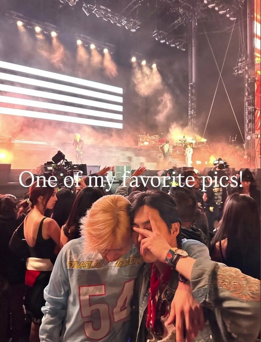 suho with taemin at bigbang's coachella set