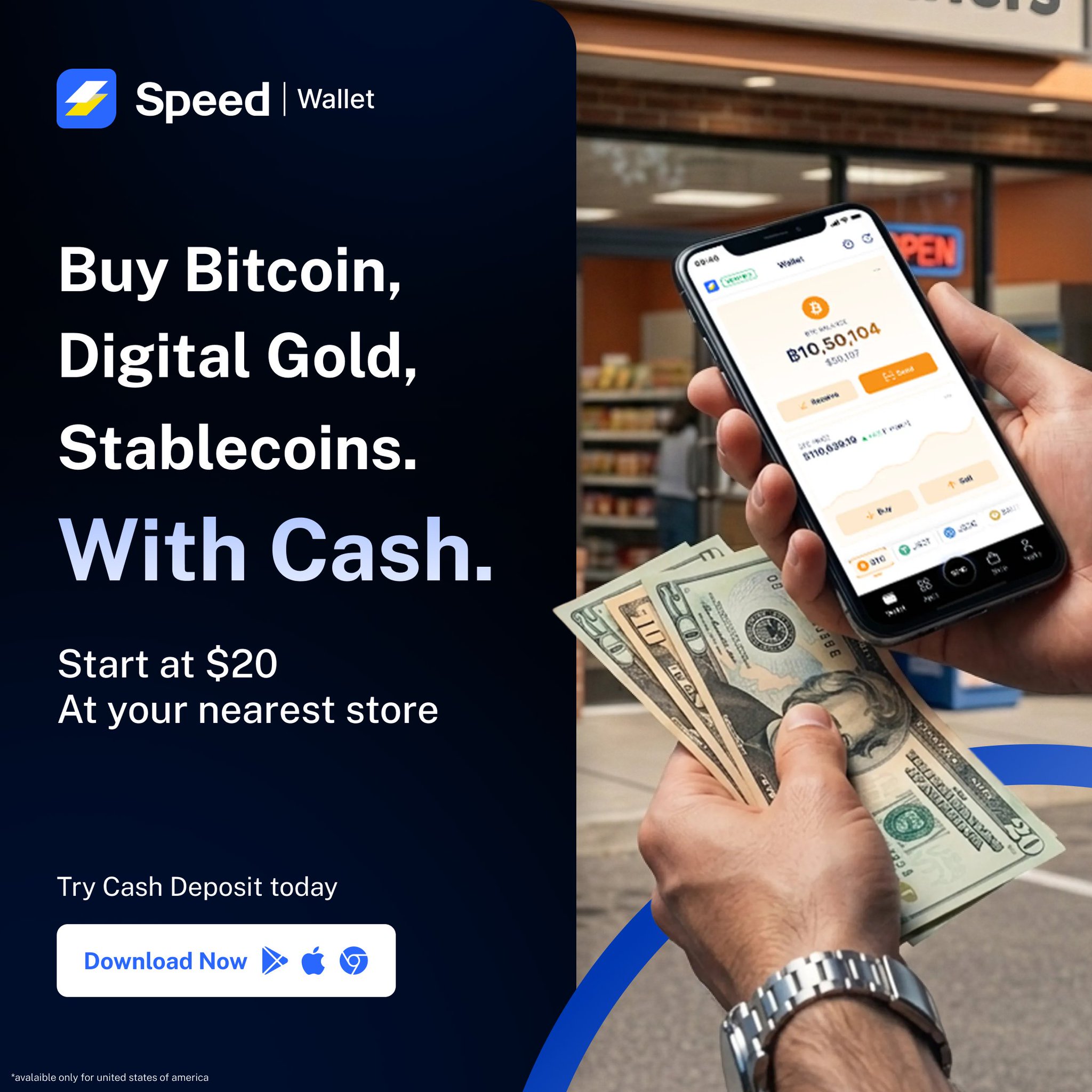Buy Crypto with Cash via Speed Wallet - Image 2