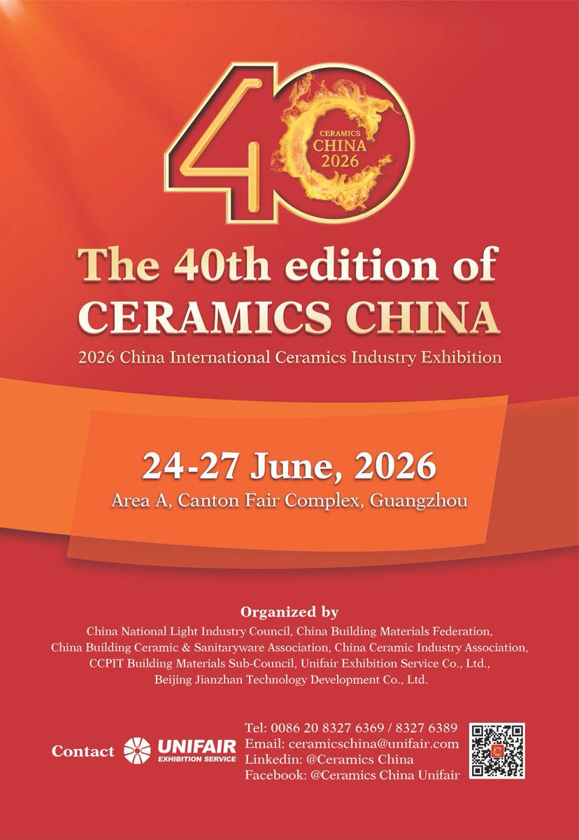 ceramic_india_'s tweet image. CERAMICS CHINA 2026, Ceramic India
ceramicindia.com/company-detail…
#ceramic #exhibition #international #keramica #expo #world #raw #materials #building #construction #bricks #industry #machinery #technology #show #b2b #trade #fair #suppliers #tiles #sanitarywares #india #morbi #gujarat