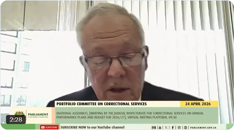 JICS_ZA's tweet photo. #JICS | Watch JICS brief the Portfolio Committee on Correctional Services on its Annual Performance Plans and Budget for 2026/27 @ParliamentofRSA 
Watch here: https://t.co/z0jloIoMwd https://t.co/RzLXUSfsAs