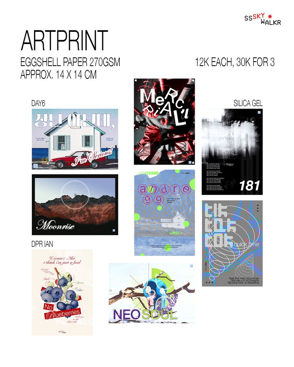 HI ALL 👋🏻 
sticker sheet &amp; artprint SILICA GEL ssskywalkr x freal funki kembali lagi di Tochaku Market vol. 5 weekend ini!!!

jangan sampe kehabisan <3