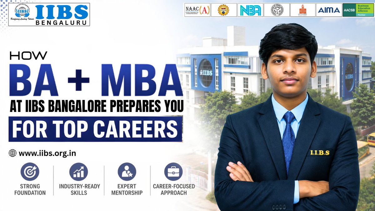 iibsonline's tweet image. How BA + MBA at IIBS Bangalore Prepares You for Top Careers

 Read More: iibs.org.in/article-detail…

#IIBS #Bangalore #BAMBA #Careers #Education #Management #Leadership #Skills #Placement #Success