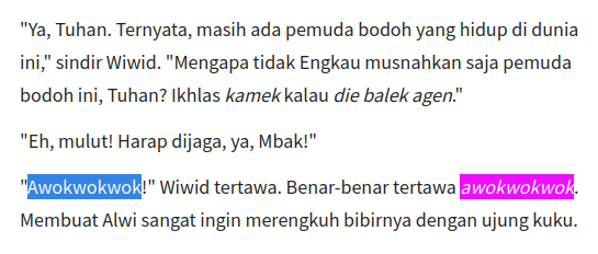 dirgita's tweet photo. Gigit, dengan kesadaran penuh, "Awokwokwok!"^^ https://t.co/byGLbAJPlc
