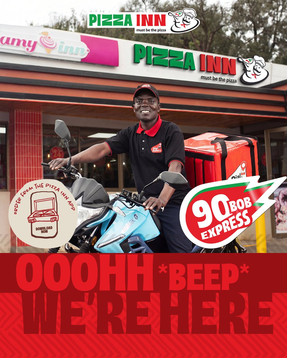 PizzaInnKenya's tweet image. We gonna find you and we’re gonna give you what you expressed for…

With love and cheesy urgency of course😉

Bei ya delivery ni 90/- ukiorder through the Pizza Inn Delivery App.

What order are do you want expressed?

#InnLove #MustBeThePizza