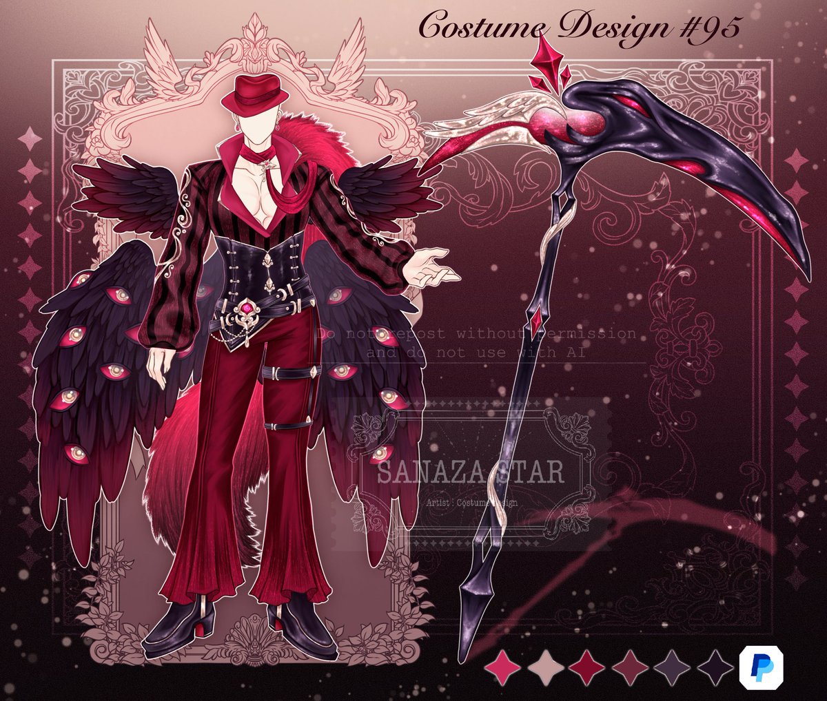 sanaza5210's tweet image. [Open] Costume 95 🍒🩸✨

SB: 40$ 
Bid: 2$

AB1: $50
AB2: $70 

Details in the comments 

#adoptables #costumes #ych #YCH #adoptableauction 
#AdoptaBot #adoptableopen #fyp #costume #auction #AuctionOpen