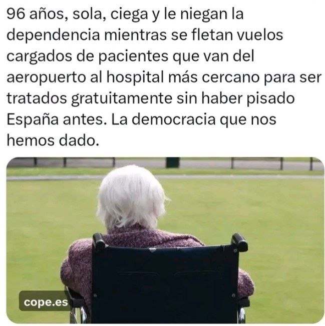 ¡PRIORIDAD NACIONAL YA!

Carme tiene 96 años, vive sola, está ciega y sorda y le han denegado el grado de dependencia.

google.com/amp/s/www.cope…