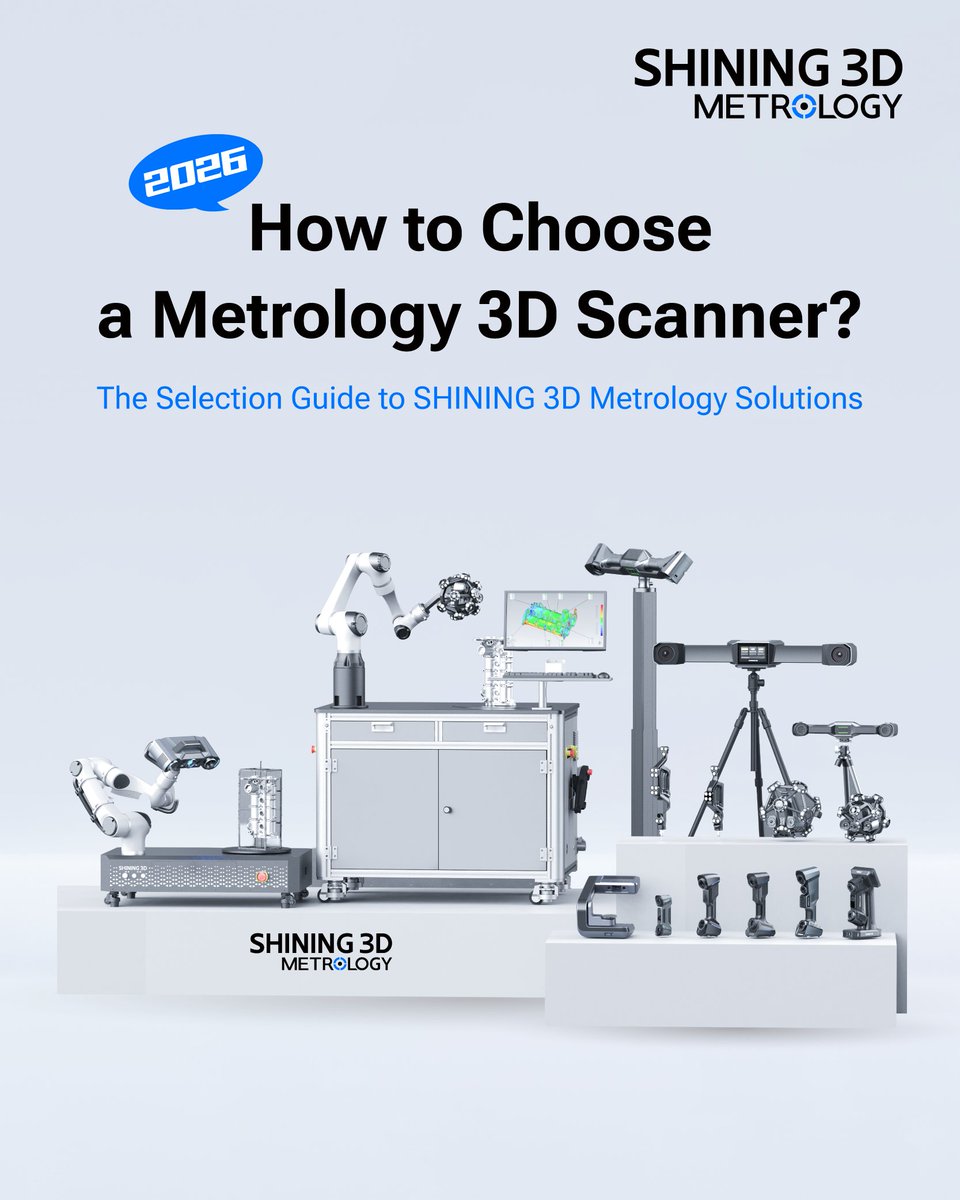 Shining3D's tweet image. How to choose a metrology 3D scanner?
We just published a pratical selection guide to help you evaluate your options—from capturing micro-details to large-scale measurement.
Check out the full guide here: hubs.ly/Q04djYtD0

#3DScanner #Metrology #QualityControl