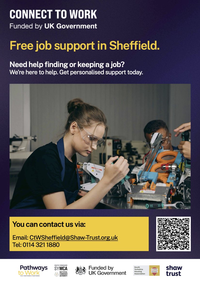 UKCareersFair's tweet image. Shaw Trust are #exhibiting in #Sheffield!⚡️

Sheffield Careers Fair takes place at Sheffield Town Hall on Friday 11th September, between the times of 10am-2pm.📍

🎟 ukcareersfair.com/event/sheffiel… 
🌐 ukcareersfair.com/exhibit-with-us