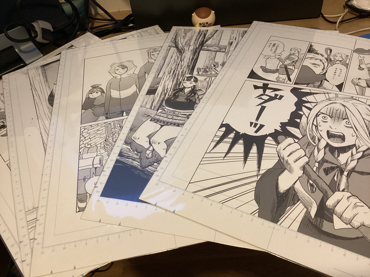 予約してたダンジョン飯の複製原稿が届いた。 マンガの複製原稿を