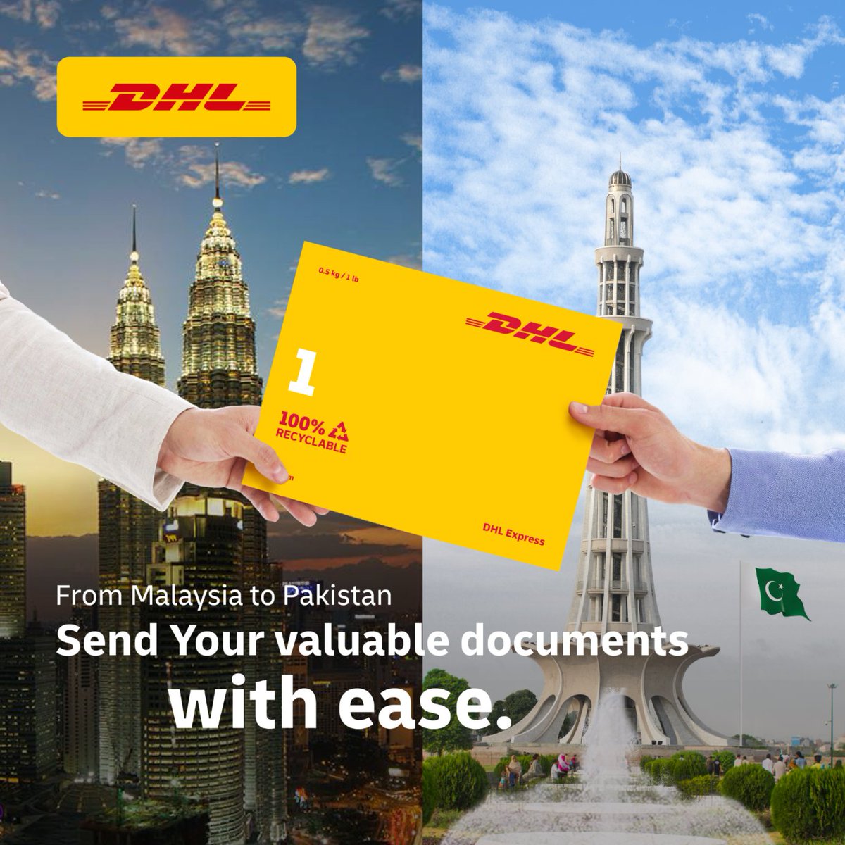 DhlExpressMY's tweet image. Have you business documents delivered consistently faster than expected to impress!

Because with DHL Express, you can. 🇵🇰

🚀Sign up for DHL Express business: bit.ly/export-PK

#dhlexpress #malaysia #pakistan