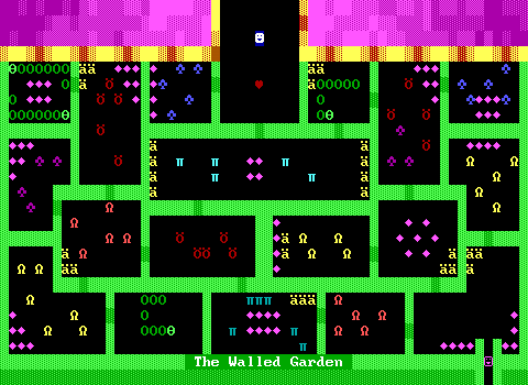 worldsofzzt's tweet photo. https://t.co/OCFQSyWbWK
“Castle of ZZT (alt)” by David Newton (2006)
[Castlezzt.zzt] - “Walled Garden” 
https://t.co/XvvS65lx1a https://t.co/dWpalXH8dp
