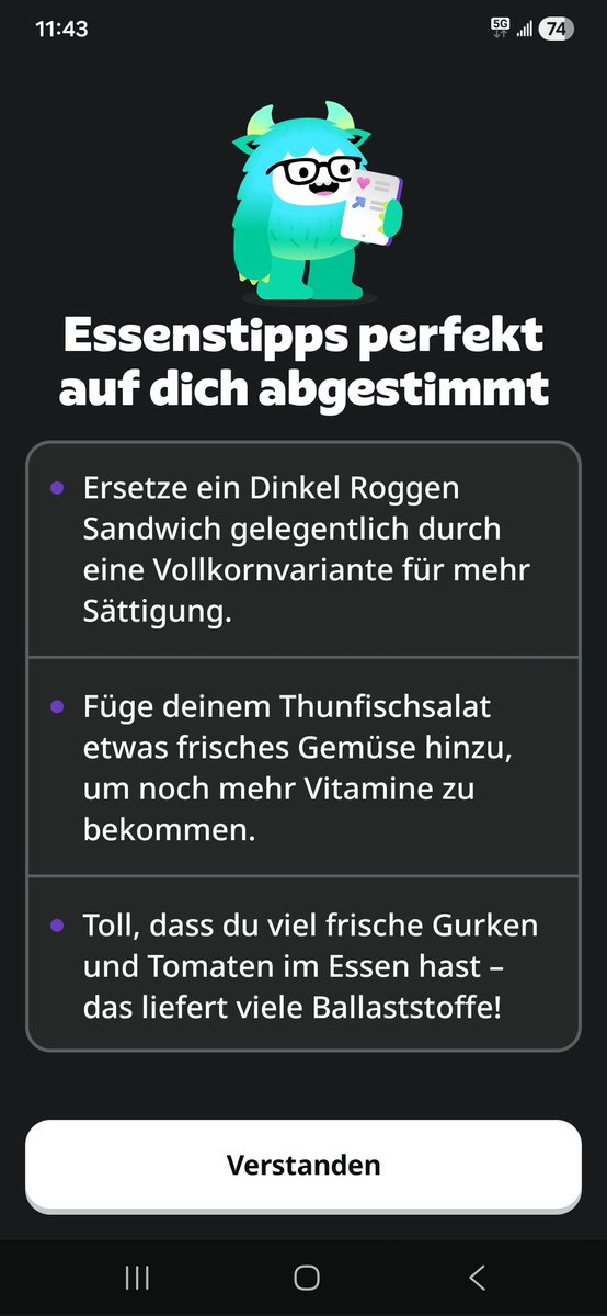 blumenmedchen's tweet photo. @yazio 

Füge Gemüse hinzu...
Toll das du Gemüse isst...

Bisschen doof und unnötig der 'Tipp'

Dann doch lieber ein 
Toll, ausgewogene Mahlzeit
??? https://t.co/6AVVTZR7ja