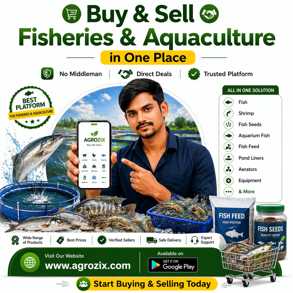 Agrozix's tweet photo. 🚜 Farming क�� सबसे powerful marketplace आ चुका है!
Buy &amp; Sell सब कुछ एक ही जगह 🌾
🌐 https://t.co/EwpXun9Kb1
📲 Play Store पर Available
👇 Comment करो — क्या खरीदोगे या बेचोगे?
#Agrozix @rashtrapatibhvn @narendramodi @samrat4bjp https://t.co/7dG2Z5gHTR