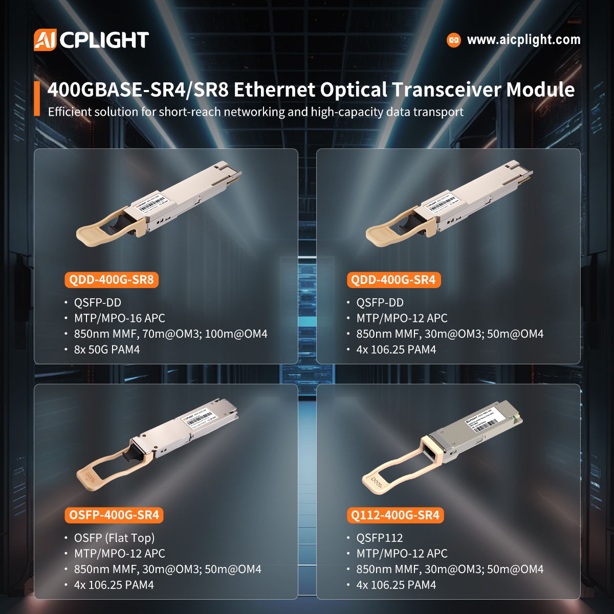 aicplight's tweet image. Choosing between 400G SR4 and SR8? It all comes down to your lanes!
🔹 SR4: Uses MPO-12 APC—perfect for 4-lane.
🔹 SR8: Uses MPO-16 APC—the standard for 8-lane.
QDD-400G-SR8: aicplight.com/goods_detail/1…
QDD-400G-SR4: aicplight.com/goods_detail/3…
#Networking #AI #400G #Fiber #DataCenter