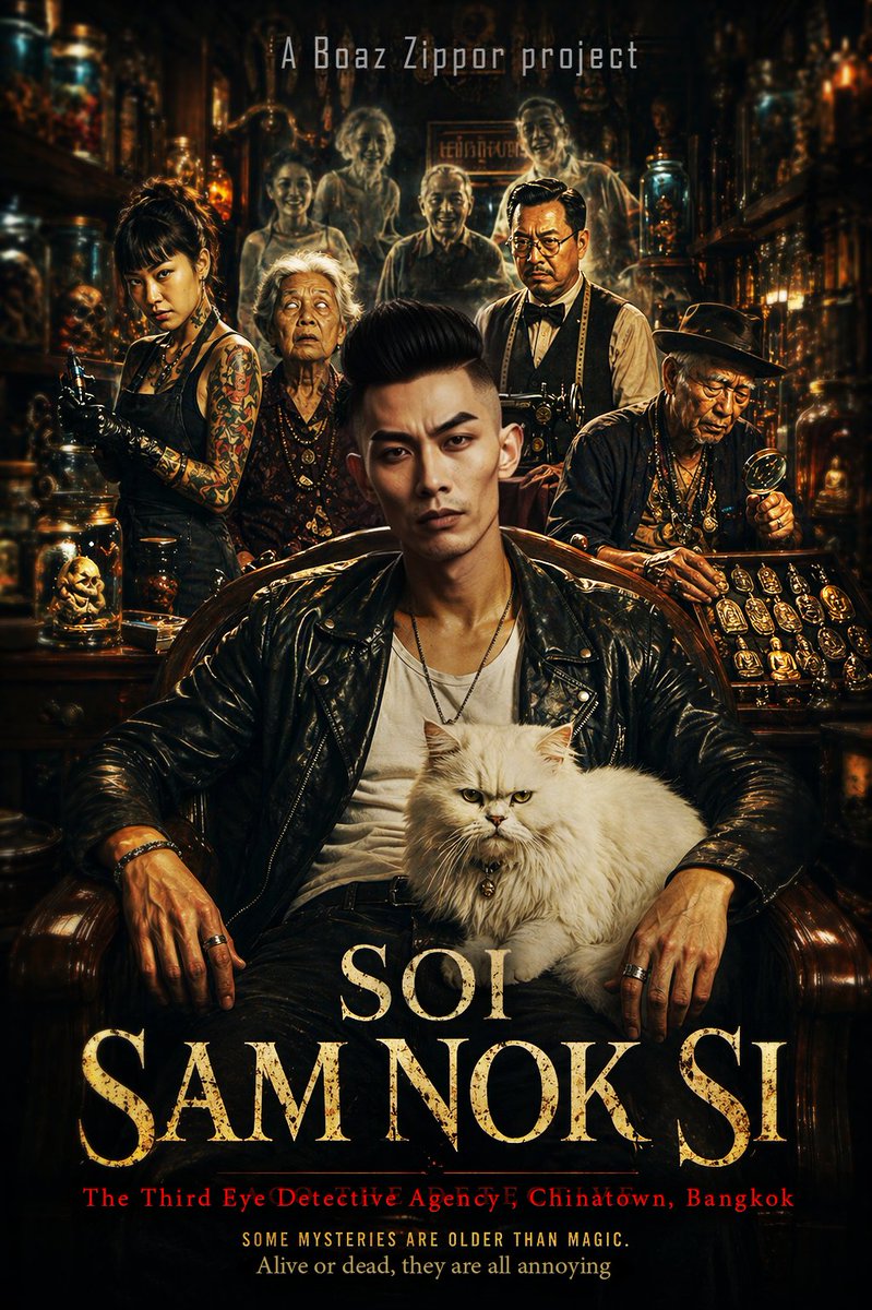 BoazZippor's tweet photo. one of the projects i am working on..... a tv series about the most annoyed detective in bangkok's chinatown https://t.co/j50qJxjS5p