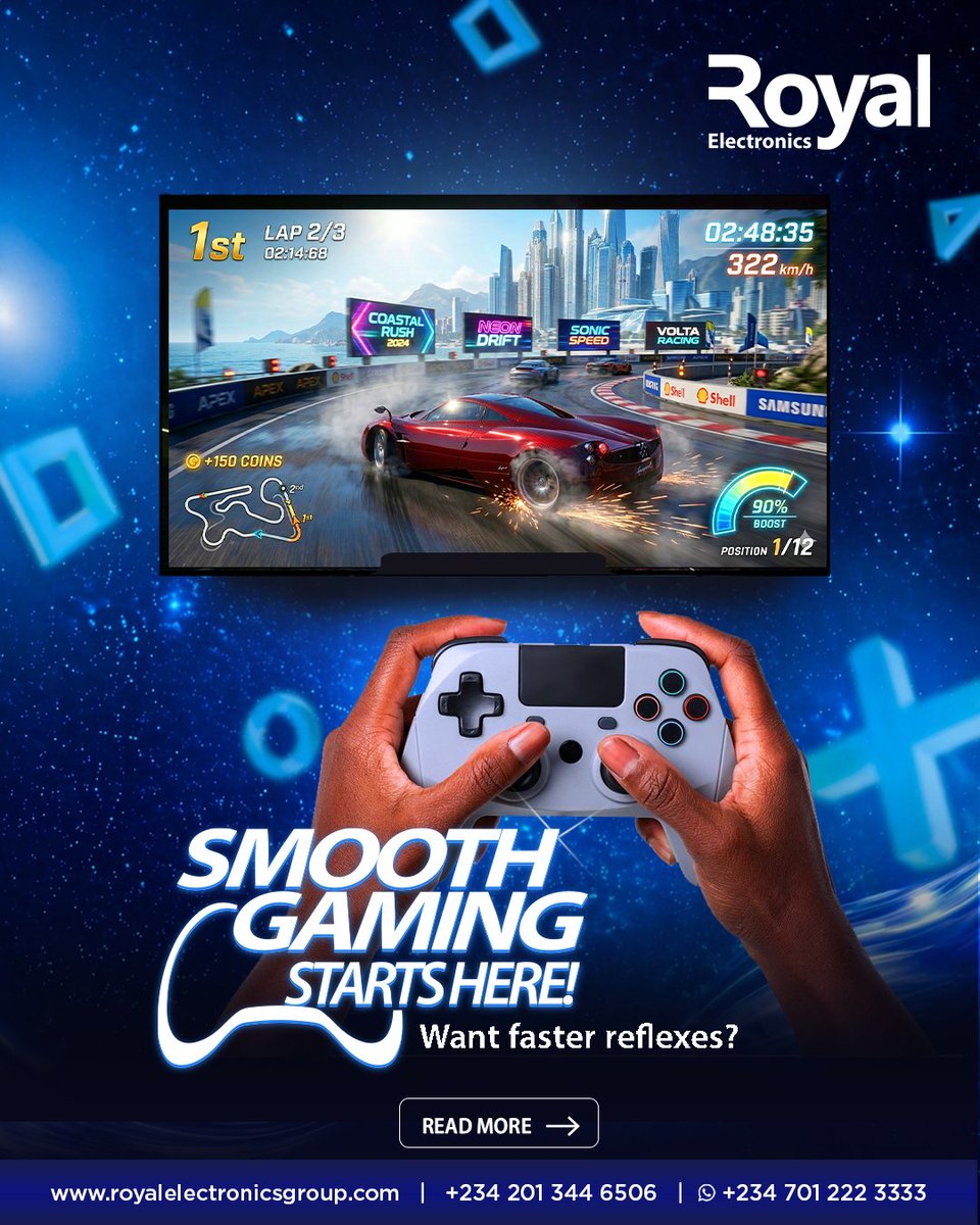 royalelectronik's tweet photo. Pair daily practice with Royal Smart TV for unmatched precision.
Whatโs your favorite game to test your reflexes?๐ฎ
#RoyalElectronics #RoyalTV #GamingCommunity
Igbo South Africans Salako NELFUND https://t.co/Hjfix2kMrd