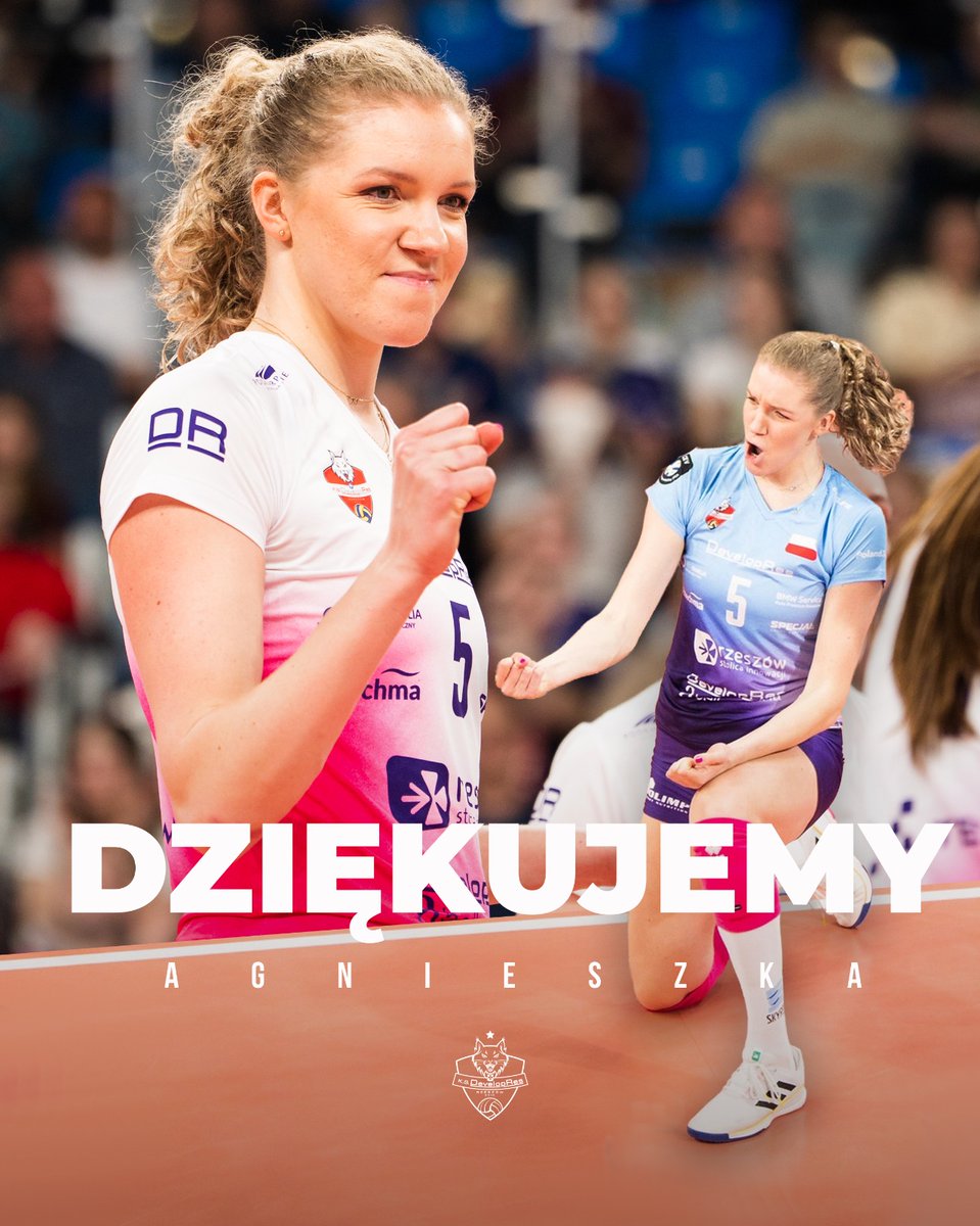 Dziękujemy, Aga 🩷
To był tylko jeden sezon, ale zostawiłaś po sobie coś znacznie większego niż statystyki. 
Dziękujemy Ci również za reprezentowanie Polski na międzynarodowej scenie – duma!🇵🇱
Powodzenia na nowej drodze życia - będziemy kibicować. Zawsze! 🔥