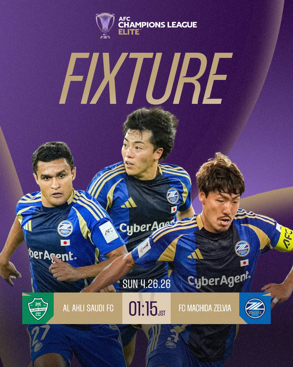 J_League_En's tweet image. 2 days until the Final!

🏆 AFC Champions League Elite Final
🆚 Al Ahli Saudi FC
📅 26 April (Sun) 01:15 KO (JST)

#JLEAGUE
#football
#ACLElite
#zelvia
