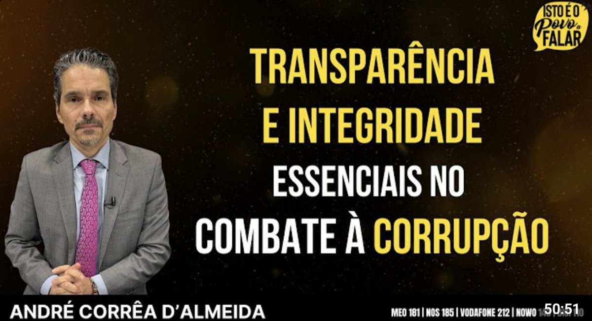 All4Integrity's tweet photo. 📺 O Fundador e Presidente da @All4Integrity , @AndreCdAlmeida , foi o convidado da semana passada do 'Isto é o Povo a Falar' da @kuriakostv .

🔗 Entrevista disponível aqui:
https://t.co/L5cgc8eJKb

#all4integrity
#libertemomeupaísdacorrupção https://t.co/NAAvRFDEf8