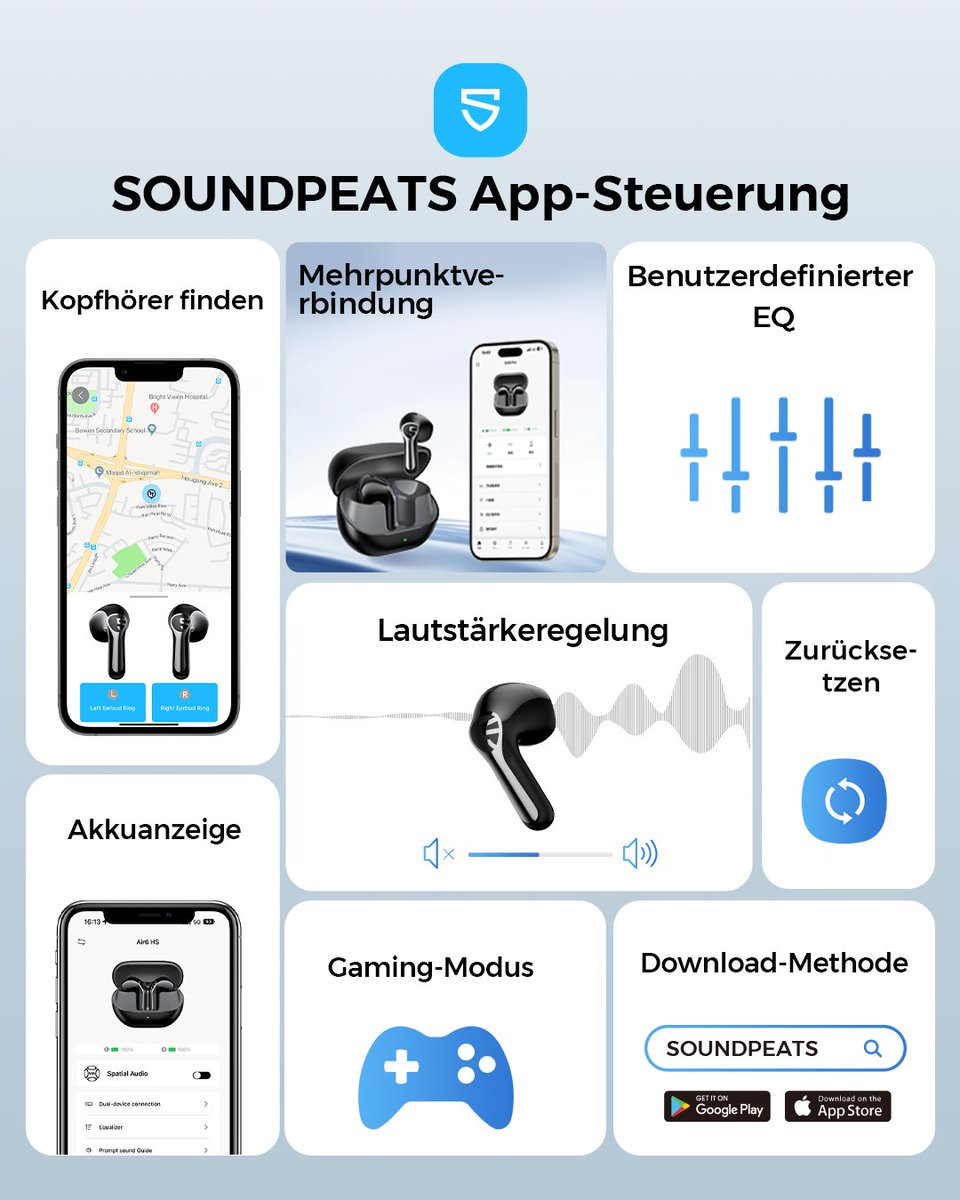SOUNDPEATS_DACH's tweet image. Air6 HS + SOUNDPEATS App = Maximale Kontrolle.

EQ | Gaming-Modus | Kopfhörer finden | Mehrpunktverbindung | Akkuanzeige

#Air6HS #SOUNDPEATSAPP #EQ #GamingModus #Warteliste