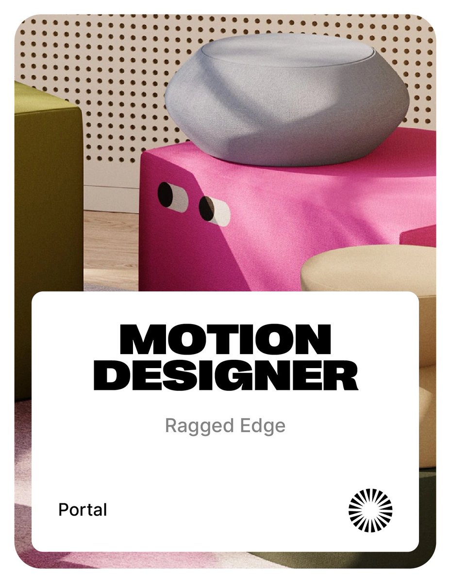 portaltoxyz's tweet image. New: Motion Designer
More: portalto.xyz

RAGGED EDGE
LONDON
HYBRID
MID-WEIGHT

#design #motiondesigner #brand #hiring