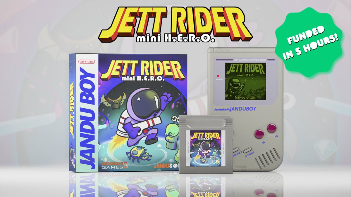 JanduSoft's tweet image. 🚨 Retro gamers, this one’s for you!

The Kickstarter for our Game Boy-style spin-off of Jett Rider is STILL LIVE 🎮💚

Pure 8-bit vibes, handheld nostalgia &amp;amp; old-school challenge made for true retro fans.

👇 Join the campaign now

#Kickstarter #GameBoy