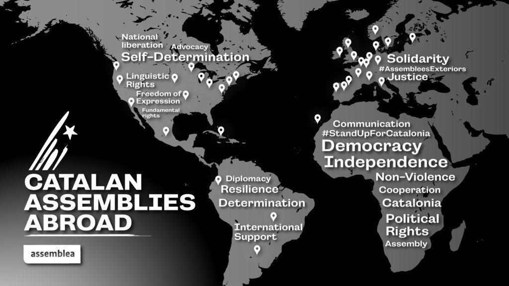⬛️⬜️ #OnThisDay we mark the International Day of the Catalan Diaspora. A global network that strengthens the voice of Catalonia internationally.

<a href="/assemblea/">Assemblea Nacional Catalana</a>'s Foreign Assemblies mobilise the Catalans in the diaspora while raising awareness abroad on our independence process.