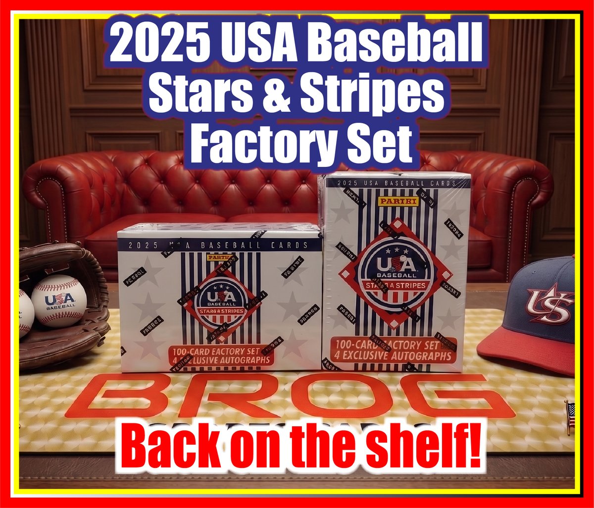 BROG_SUIDOBASHI's tweet image. 🇺🇸2025 USA Baseball Stars &amp;amp; Stripes Factory Set🇺🇸

Back on the shelf!

USA代表をテーマにしたStars &amp;amp; StripesのFactory Setが店頭に登場。
アメリカンベースボールの空気感を楽しめるプロダクトです。
店頭にて販売中です。

#USABaseball #StarsAndStripes #baseballcards #tokyo #suidobashi