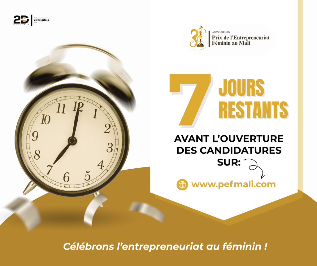 Prix de l'Entrepreneuriat Féminin au Mali 🇲🇱 tweet media