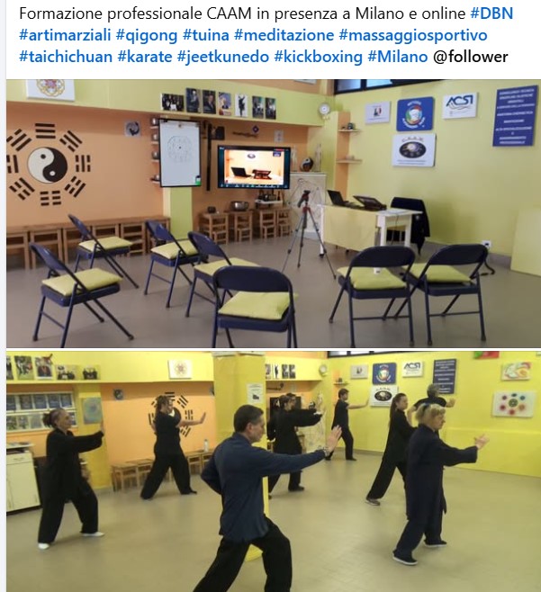 Studio_Tassi's tweet image. Formazione professionale CAAM in presenza a Milano e online #DBN #artimarziali #qigong #tuina #meditazione #massaggiosportivo #taichichuan #karate #jeetkunedo #kickboxing #Milano