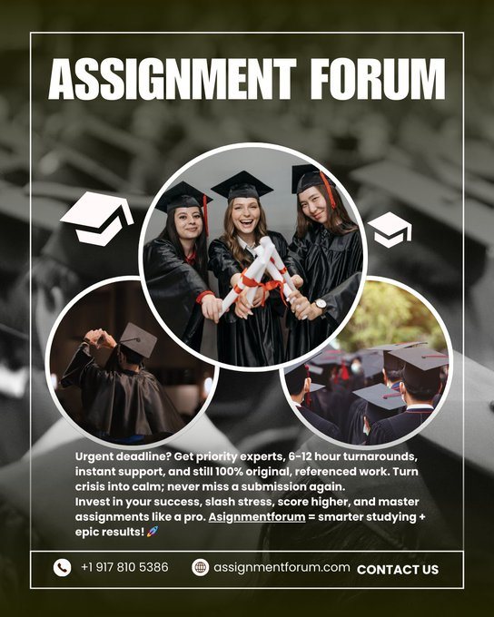 Assignment29457's tweet image. Mid-semester blues hitting hard? Between essays and exam prep, the workload is real.
Take the pressure off and get expert help with your assignments at assignmentforum.com 🎓💻
Work smarter, not harder! 💡
#AcademicChatter #AssignmentForum #Students #StudyInspiration