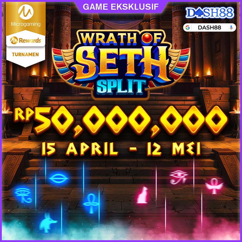 danacair88's tweet image. DASH88 X MG WRATH OF SETH SPLIT 

Sekali spin jadi jutawan! Main &amp;amp; Menangkan 50 jt!🤑

🎉 Saatnya berburu hadiah! 
Mainkan game Wrath of Seth Split. Hadiah 50 jt untuk 1200 pemenang. Promo mulai 15 April – 12 Mei 2026.

#a4clan #marapthon #mpl #fyp