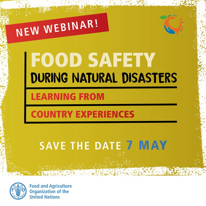 FAOWHOCodex's tweet image. 🗓️📌 | Don't miss the @FAO webinar on #FoodSafety during natural disasters❗️

🗓️ 7 May 2026
🕑 14:00-15:30 CEST 
✒️ shorturl.at/Js5kt

#WorldFoodSafetyDay
