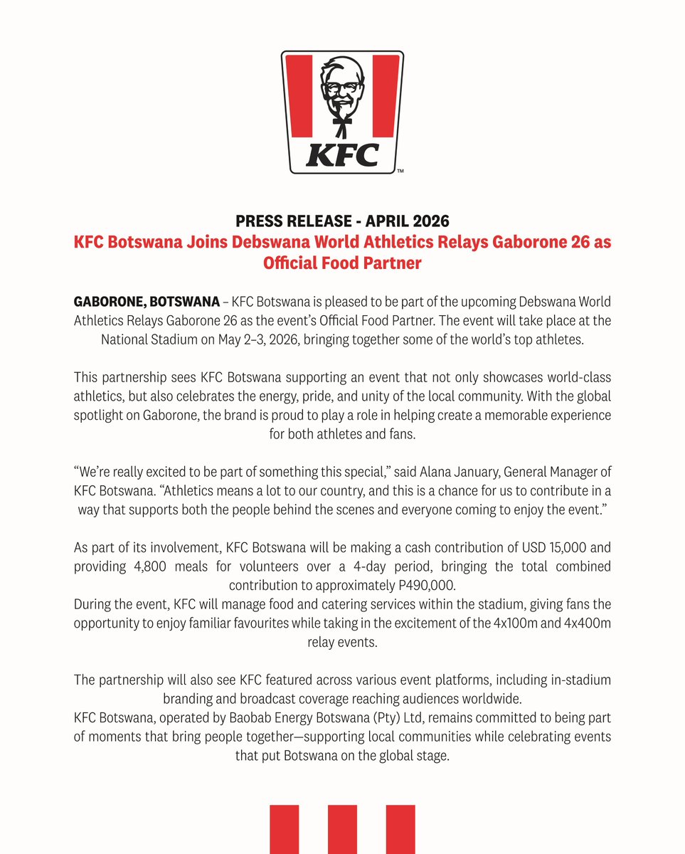 KFC Botswana tweet media