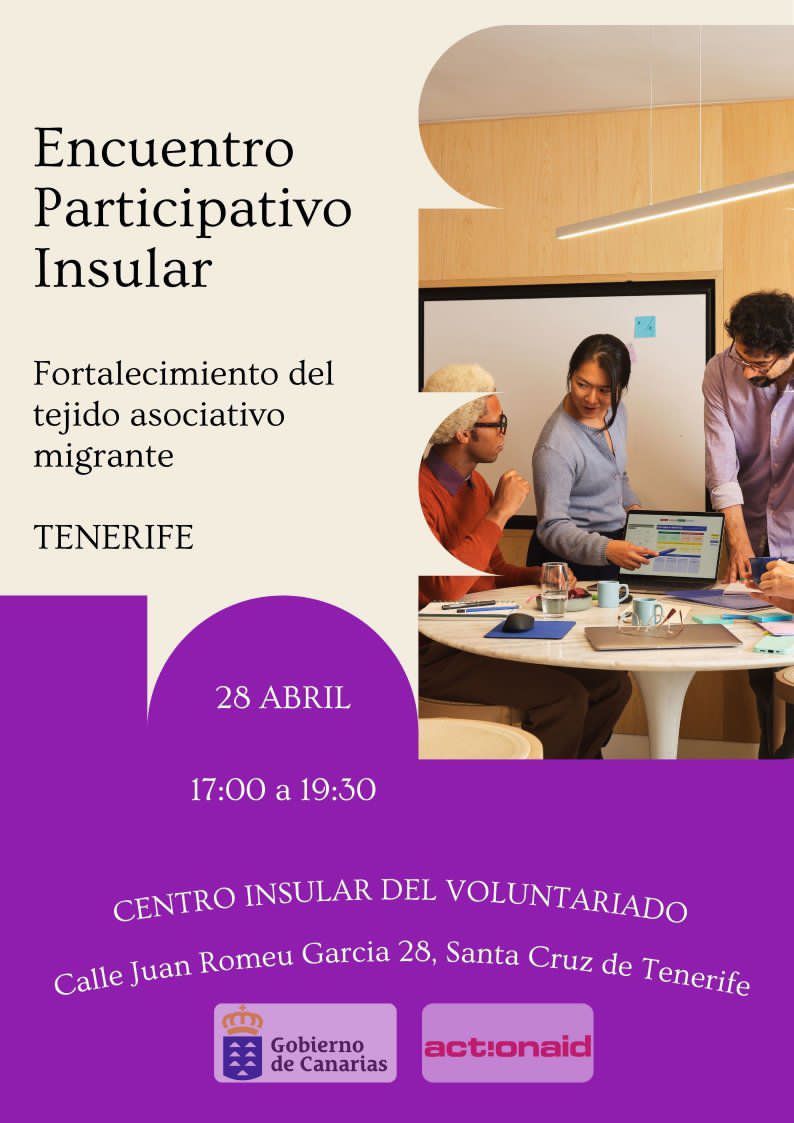 SolidaridadVen2's tweet photo. Queremos escucharte.
Día: Martes 28/04/2026
Hora:  desde 17:00 hasta 19:30
Lugar: Centro Insular del Voluntariado. Calle Juan Rumeu García, 28. Santa Cruz de Tenerife.

Si formas parte de una asociación en el ámbito migrante, participa.
https://t.co/fzBoHT0Lca
Tu voz cuenta. https://t.co/XcNMamX2rj