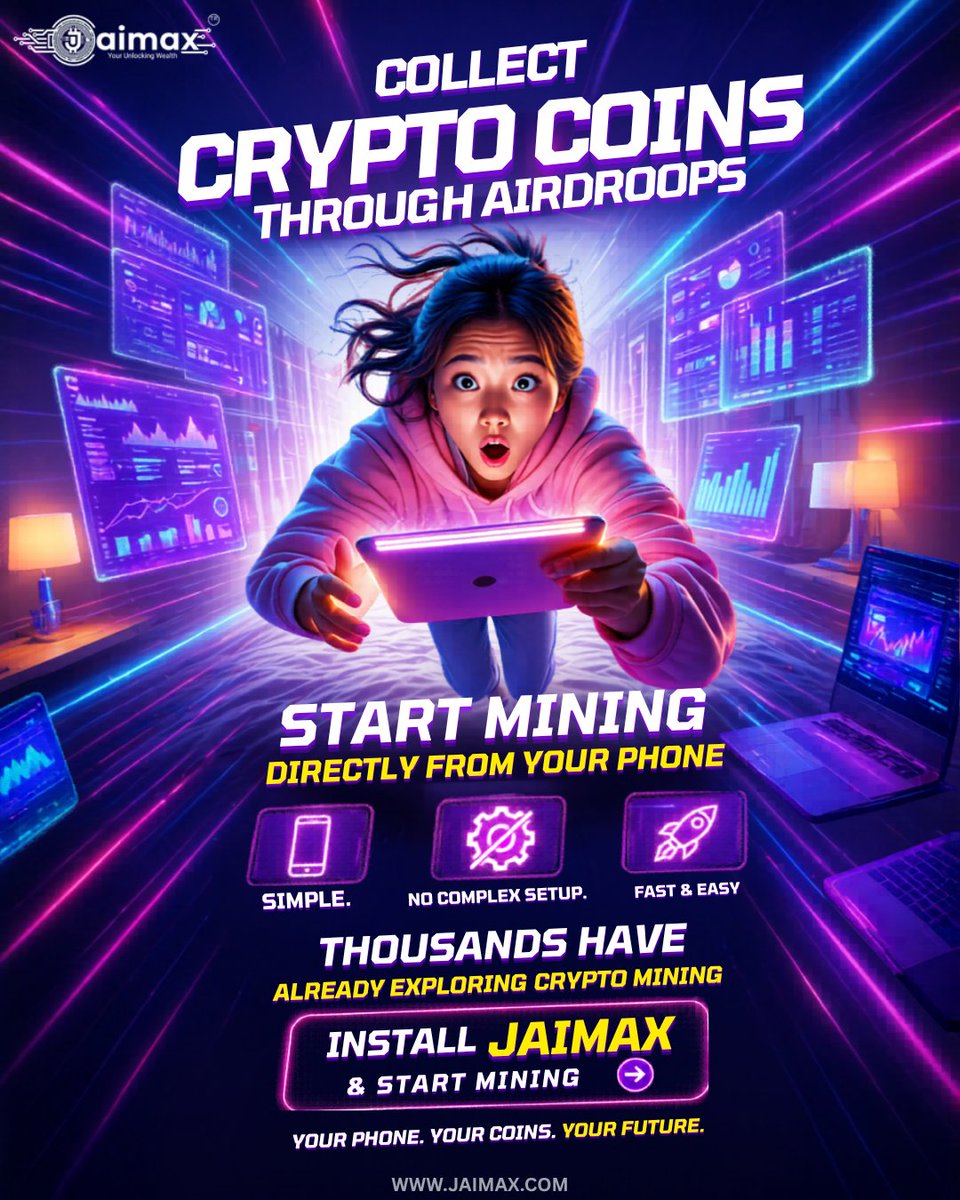 jaimax_coin's tweet image. Start mining crypto straight from your phone. No setup. No hassle. Just rewards. 🚀

Download Jaimax now!

#crypto #airdrops #blockchain #jaimax