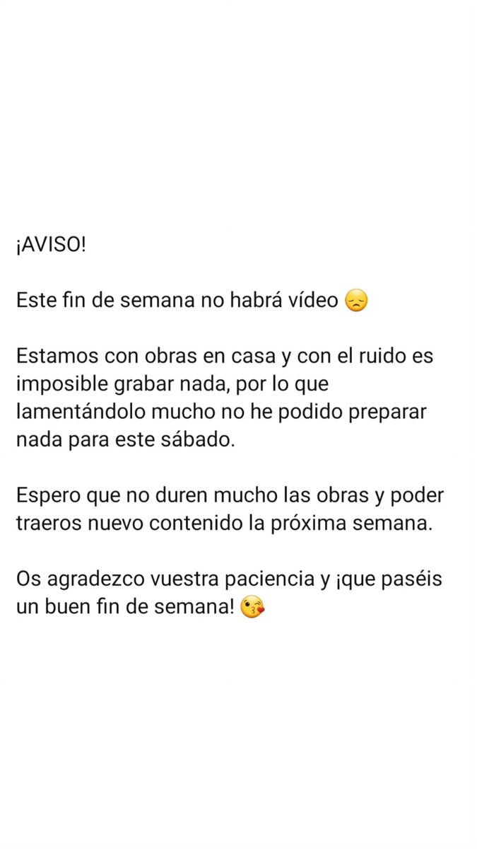 Ari__cchi's tweet photo. AVISO

Este sábado no habrá vídeo 😔 https://t.co/TE4BjLkNKY