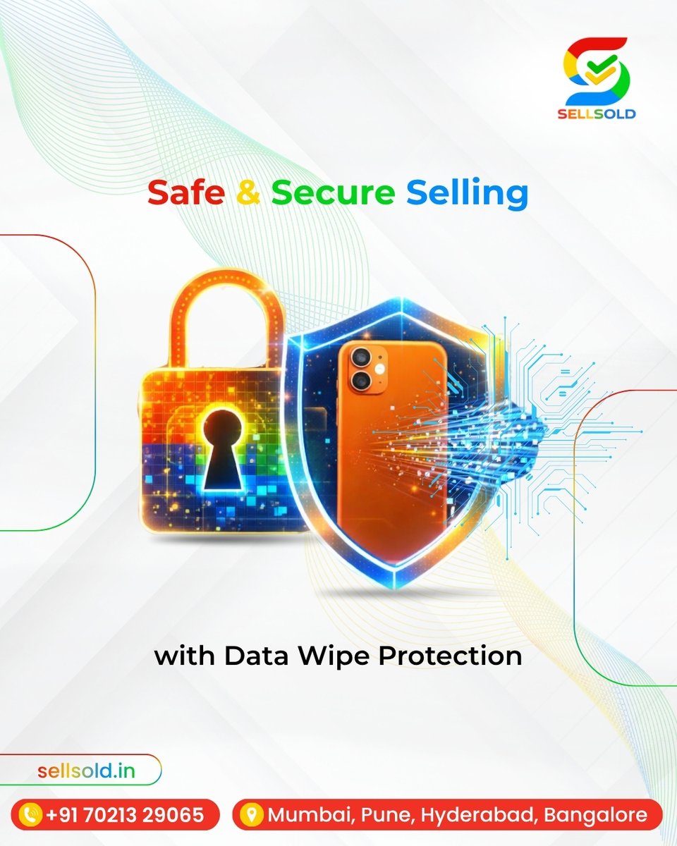 Sellsoldind's tweet image. Most people delay selling because of data fear.
And that hesitation costs money.
With SellSold:
✔ Complete Data Wipe
✔ Secure Handling
✔ Zero Risk
.
Safe selling isn’t a feature. It’s a necessity.
.
.
#SecureSelling #DataProtection #SellSmart
