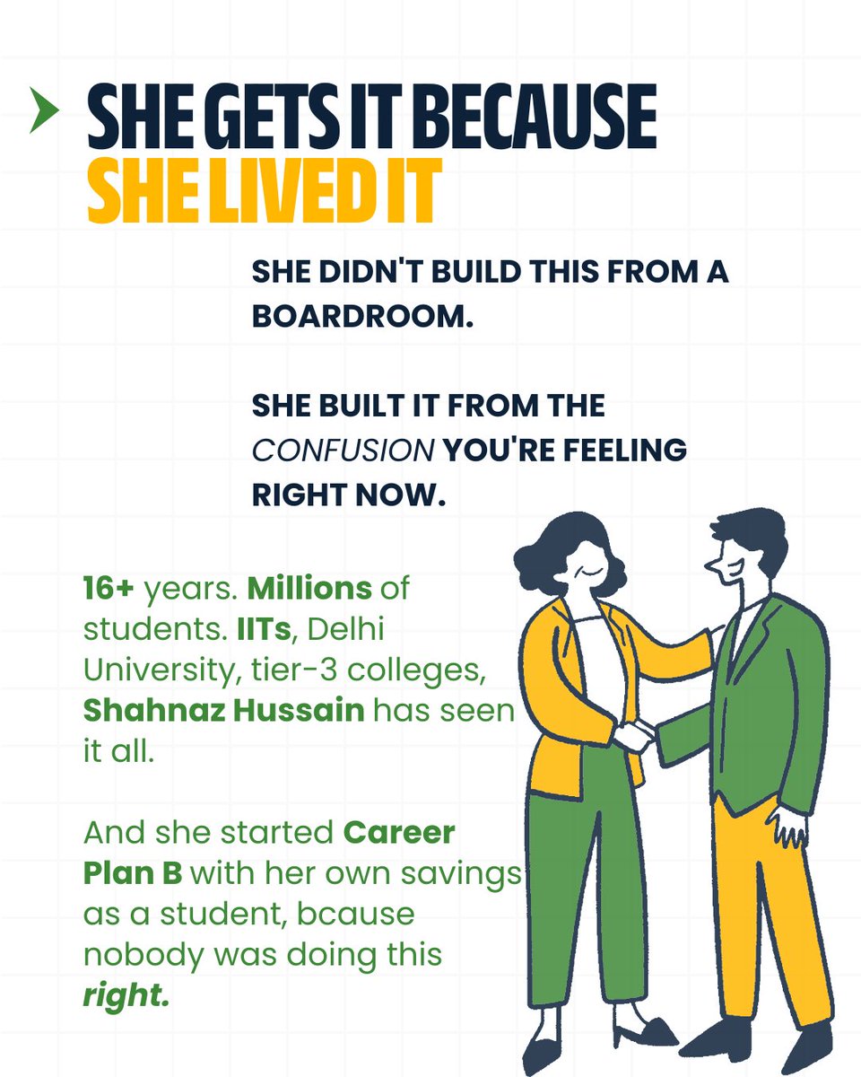 YOURCAREERPLANB's tweet photo. Confused about stream, college, or just... everything? We built a whole system for exactly that feeling.
Science-backed counselling, real self-discovery and a plan that's actually yours.🦜

#careercounselling #careerchoices #career #entranceexam #cuet
#indianeducation #JEE #NEET https://t.co/wlw9LECDo8