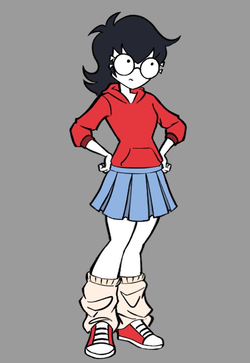 i forgot to put a really cool design on her hoodie