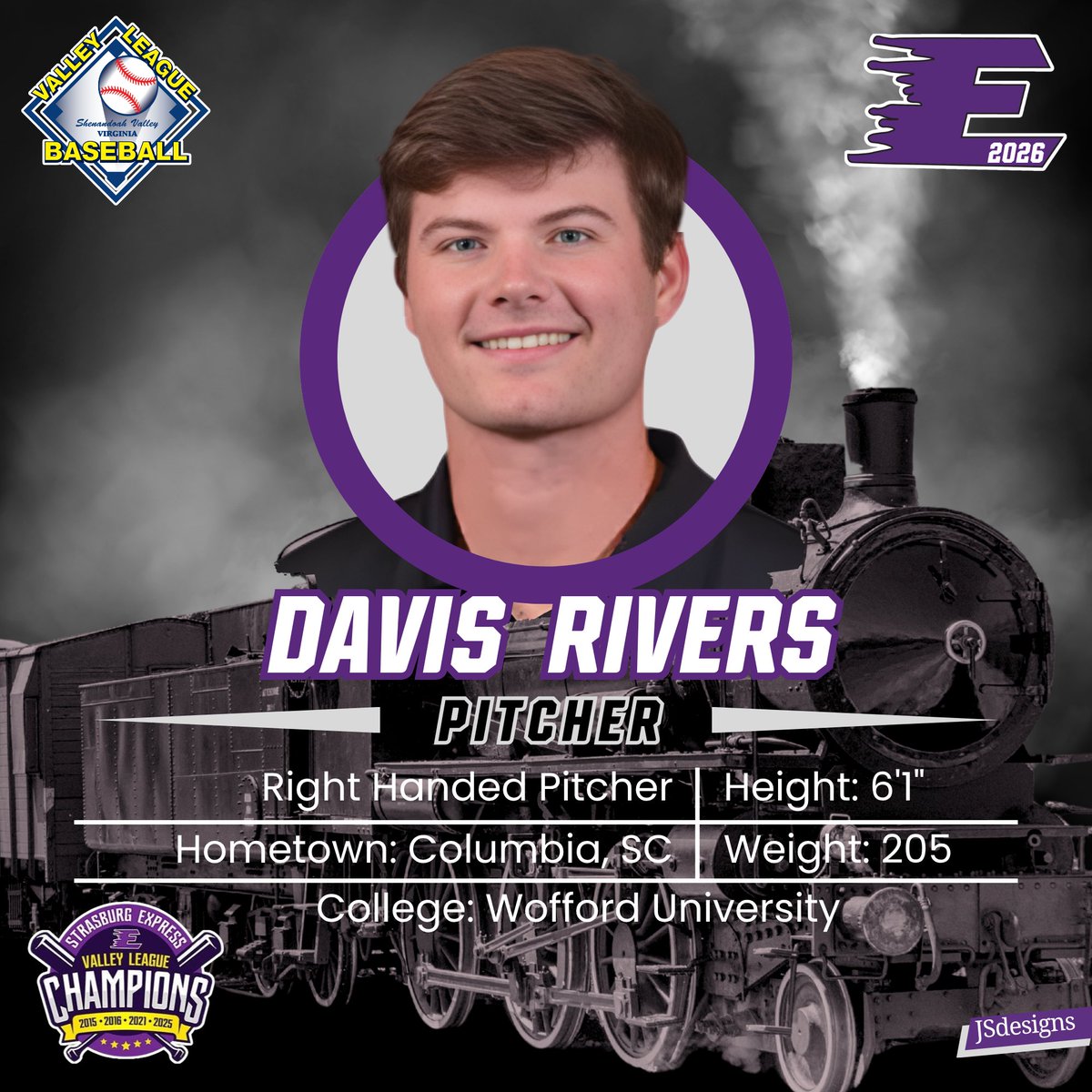 Welcome back aboard the Express to JR RHP Davis Rivers from <a href="/WoffordBaseball/">Wofford Baseball</a>! Rivers made 13 appearances for the Express during the 2025 championship season. He logged 19 IP with 20 K, 7 BB, 13 H, and a 3.32 ERA.