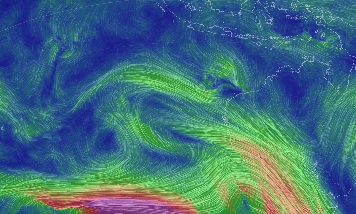 jnmet's tweet image. Low pressure aloft developing off western #Australia will bring some rain to southwest #WesternAustralia early next week. Another system will bring more rain to the region late next week.