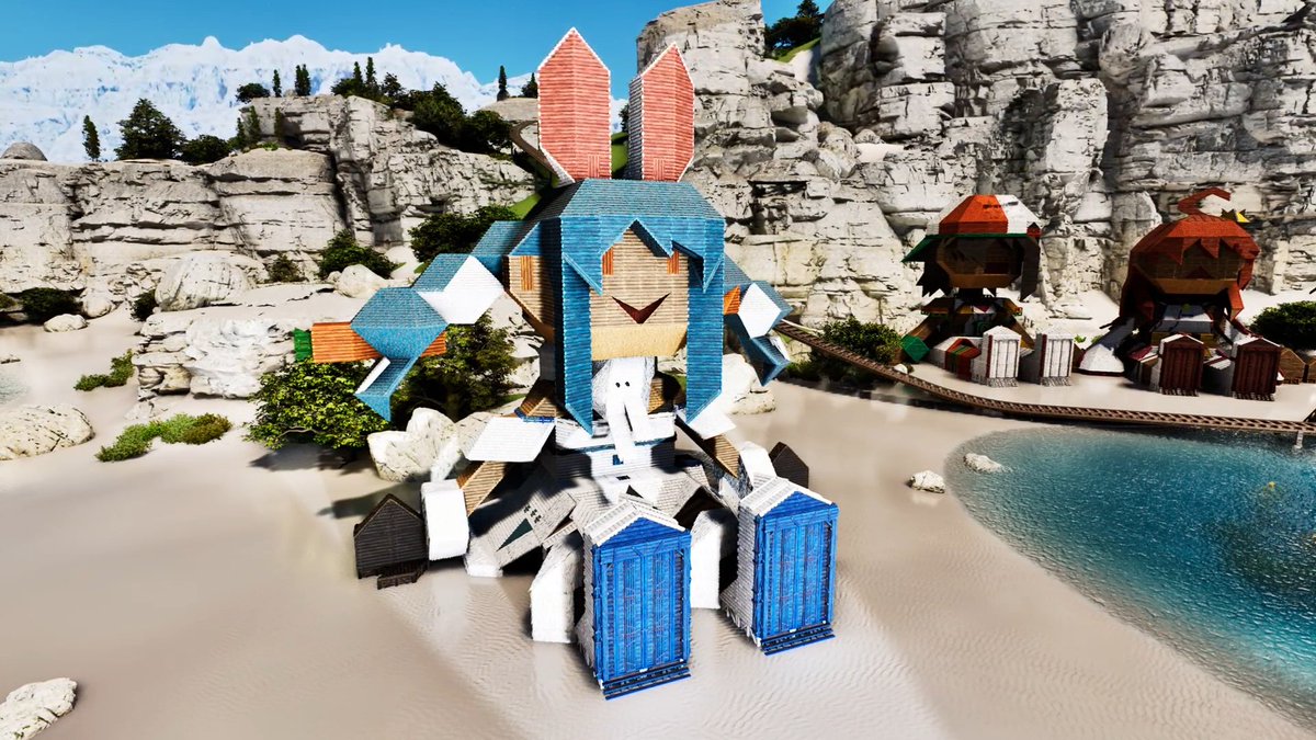 oititukumono's tweet image. 先ほど終えたライブ配信で作ったARK建築の兎田ぺこら嬢型のオブジェのスクショを公開じゃ
4枚目のつま先の上に人を立たせておるので大きさを比較していただけるぞ^^
#ARK #ぺこらーと